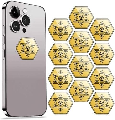Protection Stickers for Cell Phones- Phone Sticker from All Phones/Tablets/Laptops/Computer/WiFi... All Devices-Gold (11 Pcs)