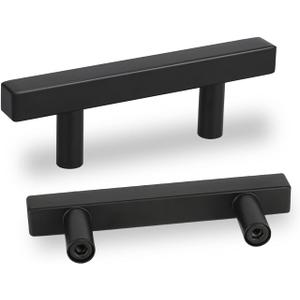 Peaha Black Cabinet Pulls 3 Inch Drawer Pulls 5 Pack PHJ22BK Bar Pulls for Cabinets Kitchen Hardware Handles (5in Length(3in Hole Centers))