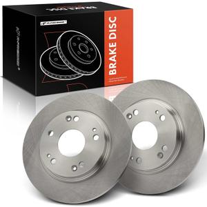 A-Premium 10.23 Inch (259.8mm) Rear Solid Disc Brake Rotors, 2-Pack