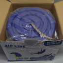 CTSC Zipline for Kids and Adult, Zip line Kits for Backyard with Stainless Steel Spring Brake, Cable Tensioning Kit, Safety Harness, 2 Tree Protectors and Full Set of Zip line Accessories