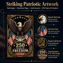 3 x USA 250th Anniversary Garden Flag 12x18 Double Sided - 1776-2026 American Semiquincentennial Decorative Banner, Patriotic Bald Eagle Design, Heavy Duty Burlap Outdoor Yard Decor - F02
