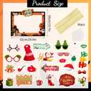2 x Christmas Photo Booth Props Kit - Large Size Selfie Frame & 24 Pcs Christmas Picture Props for Photoshoot Gift Box, Xmas/Winter/Holiday New Year Party Favors Supplies Jokes Favors