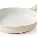 SENSARTE Nonstick Ceramic Frying Pan 11-Inch, Healthy Non Toxic Skillet, Induction Compatible Omelet Pan with Heat Resistant Handle, PFAS-Free, Cream White