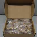 50-Pack Curtain Grommets, 1-9/16"(40mm) Inner Diameter Plastic Curtain Rings Clip Eyelet Rings Nanoscale Low Noise Roman Ring for Windows/Fabric, Home Drapes Grommets [Matte Gold]