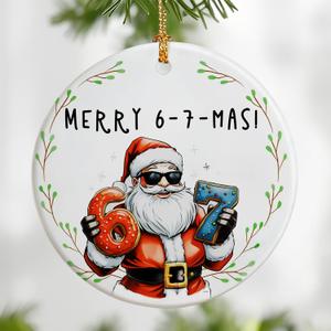 Six Seven Christmas Ornament, Funny 67 Meme Ornament, Six Seven Ornaments, Funny Christmas Ornaments 2025, 6-7 Viral Meme Holiday Decor, Teen Gen Alpha Xmas Gift, 67 Gift, Stocking Stuffers for Teens