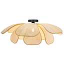 GloMuse Rattan Ceiling Light Rustic Chandelier Boho Pendant Light Wicker Light Fixture Hand-Woven Rattan Hanging Lamp Boho Lamp for Hallway Entryway Kitchen Island Dining Room Bedroom
