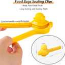 4 Pack Set Yellow Duck Shaped Chip Clips Food Bag Sealing Clips Keeping Food Fresh, Easy to Use and Store, Ideal for Various Seasoning And Food Bags Piping Bag Clips Bag Clips Bag Clips For Food