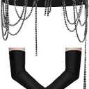 choyaxo 1920s Flapper Great Gatsby Accessories Set 1920s headpiece Roaring 20s Headband Long Gloves for Women