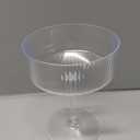 Ciaell 12PCS Plastic Ribbed Martini Glasses - 10 Oz Disposable Coupe Glasses with Stem - Heavy Duty Margarita Cups for Bars, Cocktails, Whiskey, Parties & Wedding