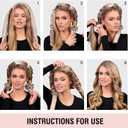 Jumbo Heatless Hair Curler Set-Satin Heatless Curls Overnight, Jumbo Curling Rod Headband, No Heat Curlers To Sleep in (Brown)
