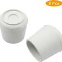BokWin 8 Pcs Chair Leg Caps 1-1/2 Inch Rubber End Caps Non-Slip Chair Leg Tips Caps Round Furniture Leg Floor Protectors for Chair Desk Table(White)