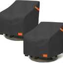 Outdoor Swivel Chair Cover 2 Pack,600D Heavy Duty 100% Waterproof Outdoor Chair Covers,Patio Furniture Covers for Swivel Patio Chairs,30" W x 34" D x 36" H,Black