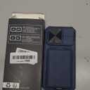 SSLOTSCASE for iPhone 17 Pro Case with 2X Screen Protector, Kickstand & Credit Card Holder & Sliding Lens Cover & Camera Stand & Wallet, Heavy Duty Sturdy Protective Case Cover for iPhone 17 Pro, Blue