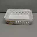 Glad Plastic Storage Basket Set - Multipurpose Drawer Trays, Kitchen Pantry Containers, and Bathroom Bins - 2 Pack Medium Organizers, White