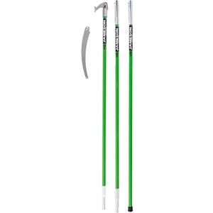 Jameson LS-Series Hollow Core Landscaping Tree Trimming Kit | 16 Barracuda Saw Blade | 18-Foot Reach | Fiberglass Poles with Leaf Spring Locking Buttons | Tree Pruning & Trimming Tool