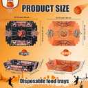 150PCS Basketball Party Food Serving Set - 100 Deli Wax Paper Sheets + 50 Disposable Food Trays - Sports Theme Snack Trays & Greaseproof Wrappers for Game Day, Birthday, Tailgate Party