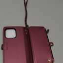 for iPhone 13 Case Wallet with RFID Blocking Card Holder, PU Leather Kickstand Protective Flip Phone Cover Fit for iPhone 13 6.1", Wine Red