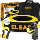 ELEAD Recovery Tow Strap Heavy Duty with Hooks 3" x 30Ft - 36000 LBS Break Strength, 2" Shackle Hitch Receiver + 3/4 D Ring Shackles (2pcs), Recovery Tow Rope for Truck, SUV, ATV Offroad Vehicle