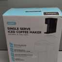 Mini Hot and Iced Coffee Maker Single Serve, for K Cup and Ground, 6 to 14 Oz Brew Sizes, with Recipe Book, for Home, Travel, RV, Office and Dorm, Classic Black (2.0 Version)