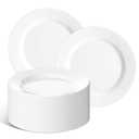 24 Pack 7 Inch Melamine Dinner Plates, White Round Melamine Small Dessert Plates Set, Unbreakable and Reusable Appetizer Plate for Snacks, Bread, Fruit, Cake and Salad, Home Restaurant Supplies