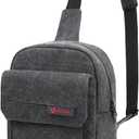 TULLIO Camera Bag Crossboy Printing Camera Sling Chest Bag Backpack for DSLR SLR Mirrorless Camera Waterproof for Photographer Compatible with Nikon Sony (Large, Black Gray)