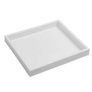 White Plastic Half Size Jewelry Organizing Display Tray ~ 1" Tall