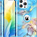 BQQFG for iPhone 12 Pro Case,Three Layer Heavy Duty Shockproof Hybrid Hard Plastic Bumper Soft Silicone Rubber Drop Protective Cover Case for iPhone 12 Pro 6.1",Blue