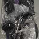 Milwaukee Leather Women's Classic Black Premium Leather Motorcycle Chaps w/Black Wing Embroidery-ML1179 (XX-Large, Purple)