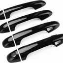 Exterior Door Handle Cover Compatible for 2016-2020 2021 2022 2023 Toyota Tacoma Accessories Door Handle Protectors for Tacoma(with 4 Smart Key Holes, Glossy Black)
