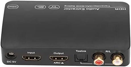 HDR Audio Extractor, 4K HD Bluetooth Transmitter for TV PC, Supports HDMI 2.0 Optical/L R Output, ARC/TVC/ADV 3 Sound Modes