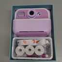 Instant Camera, Front Rear Dual Selfie Kids Camera with 1080P Videos, Holiday Birthday Gifts for Kids Age 3-12, Toddler Portable Travel Print Digital Camera Toy for 4 5 6 7 8 9 Year Boys Girls (Purple)