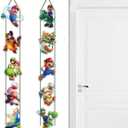Mario Banner Party Decoration, Super Bros Hanging Porch Signs, Movie Theme Party Supplies for Outdoor Indoor Decorations