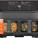 Instant Pot Vortex Plus XL 8QT ClearCook Air Fryer, Clear Windows, Custom Programming, 8-in-1 Functions that Crisps, Broils, Roasts, Dehydrates, Bakes, Reheats, from the Makers of Instant Pot, Black