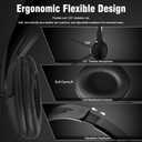Joso Wired One Ear Headset with Mic, Single Ear Headset for PS5/PS4/Xbox/Switch/PC/iPad/Mac/Tablet with 3.5mm to Type C & USB-A Adapter - Office Business, Remote Work, Coach, Gaming, Chat Headphone
