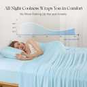 DOWNCOOL Cooling Sheets Queen, Cooling Bed Sheets for Hot Sleepers and Night Sweats, Q-Max>0.4, 4-Piece Soft & Breathable Summer Queen Sheet Set, 15" Deep Pocket with Elastic, Blue