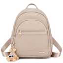 BAGOK Mini Leather Backpack Purse for Women, Small Backpack Purse with Cartoon Charm, Cute Fashion Bag for Girls & Teens