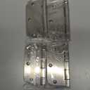 AmzGod Door Hinges Brushed Nickel - 4 Pack Nickel Door Hinges 3.5 Inch Rounded Interior Satin Nickel Door Hinge with 5/8" Radius - Flat Iron Residential Standard 3 1/2 Inches Silver Door Hardware