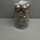 Sea Team Shatterproof Clear Plastic Christmas Ball Ornaments Decorative Xmas Balls Baubles Set with Stuffed Delicate Decorations (60mm/2.36"/30-Pack, Gold)