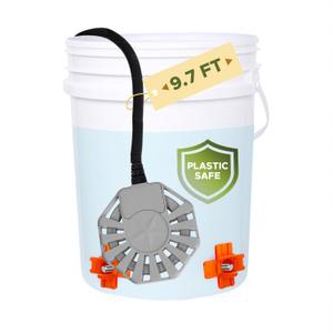 500W Chicken Water Heater, Submersible 5 Gallon Heater Deicer, Heated Chicken Waterer for Winter, Heated Poultry Waterer, Freeze Proof, Outdoor Stock Tank and Water Trough Warmer for Livestock