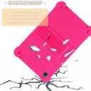 ATOOZ for Lenovo Tab One 8.7 Case 2025 (TB305FU),Soft Silicone Shockproof Kids Case for Lenovo Tab K9 Tablet 8.7 inch with PC Stand (Rose Red)