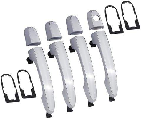 APPERFiT Exterior Door Handle Set 4PCS Chrome w/Gasket Pad Compatible with Kia Sorento 2011 2012 2013 2014 2015 Front & Rear Door, Driver & Passenger Side Panel Replaces 826512P010