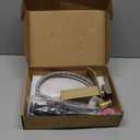 Bathroom Faucet Brushed Gold Modern Waterfall Bathroom Sink Faucet with Single Handle Suitable for 1 or 3 Holes,Supply Deck Plate and Hose