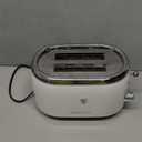 MELLERHOME Retro Toaster 2 Slice, 7 Browning Levels, 3 Functions (Reheat, Defrost, Cancel), Stainless Steel Features, Removable Crumb Tray, Under Base Cord Storage, White Toaster Kitchen Appliances
