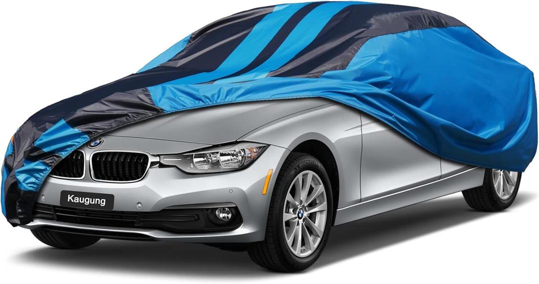 Car Cover Waterproof Custom Fit BMW 3 Series1999-2025, Full Exterior Cover for Automobiles Lightweight Resistant Outdoor Sun UV Rain Dust Snow Wind Protection. (Black)