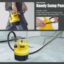 Submersible Sump Pump 1/4 HP 1500GPH Utility Pump Thermoplastic Electric Portable Transfer Water Pump with 10-Foot Cord for Pool Tub Garden Pond Draining Tankless Heater Flushing