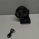 Shinebella AA Battery Powered Clip on Fan with 4-Speed, 5 Small Desk Fan with Aroma Function, USB Powered, 360Rotation, Ultra Quiet, for Golf Cart, Stroller, Bedroom,Car(Batteries Not Included) (Black)