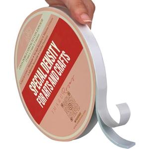 Double Sided Tape for Crafts – 3mm Thick Foam Adhesive Tape for Scrapbooking, Journals & DIY Projects – Strong Double Stick Tape for Card Making, Photos, Paper Projects - 0.59in (1.5cm) X 16.4ft (5m) Pack Of 2