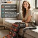 JZBRAIN Leg Massager with Heat and Compression for Circulation, Foot and Calf Thigh Massager for Pain Relief, Compression Boots with Heated Knee, 9 Intensity, 6 Modes, 3 Heat