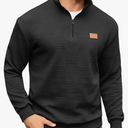 URRU Men's Quarter Zip Pullover Sweatshirt Mock Neck Long Sleeve Sweater Slim Fit Casual Polo Sweaters XL