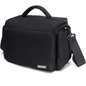 CADeN Compact Camera Shoulder Crossbody Bag Case Compatible for Nikon, Canon, Sony SLR/DSLR Mirrorless Cameras and Lenses Waterproof (1.0 L, Black)